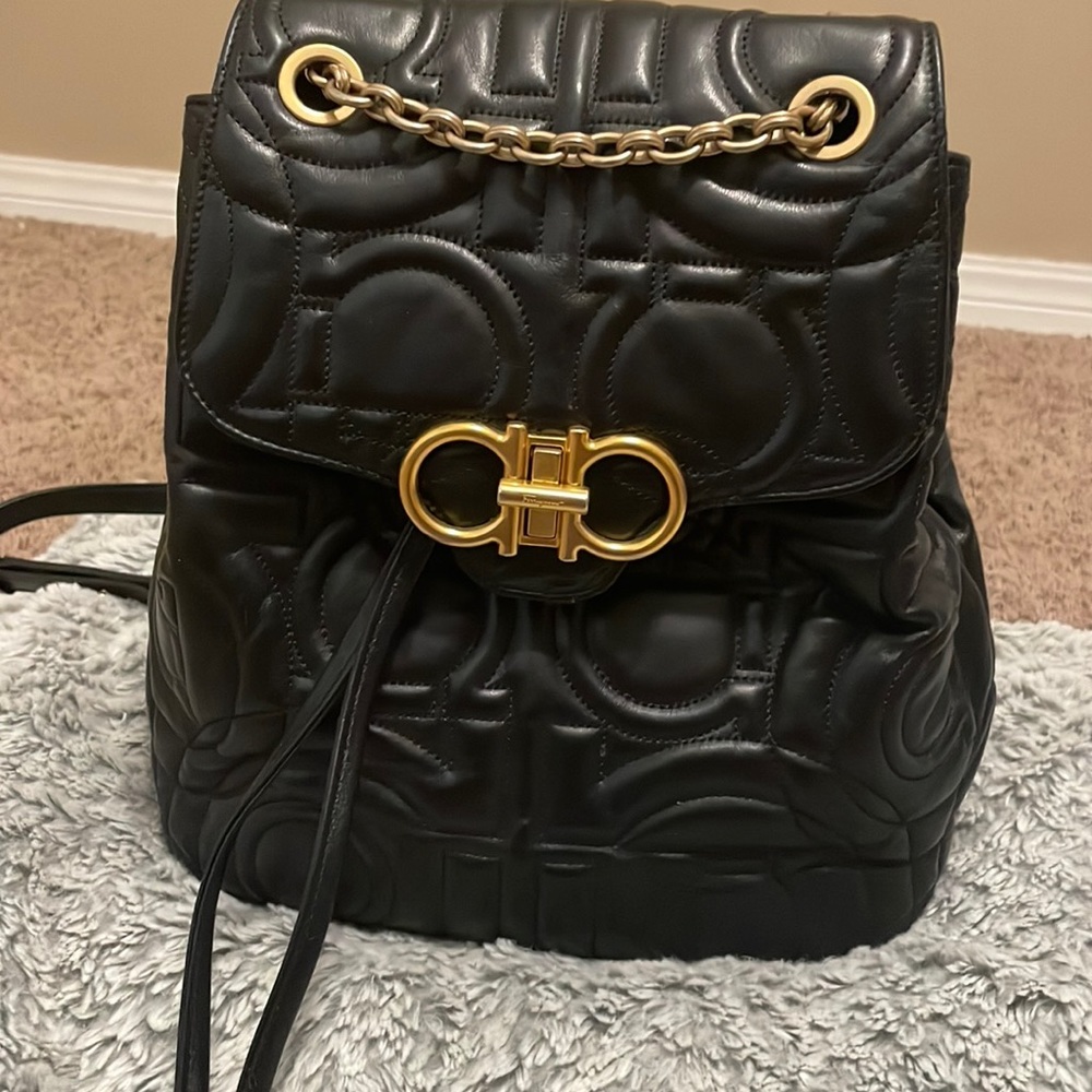 Authentic Salvador Ferragamo quilted backpack purse. Price is firm